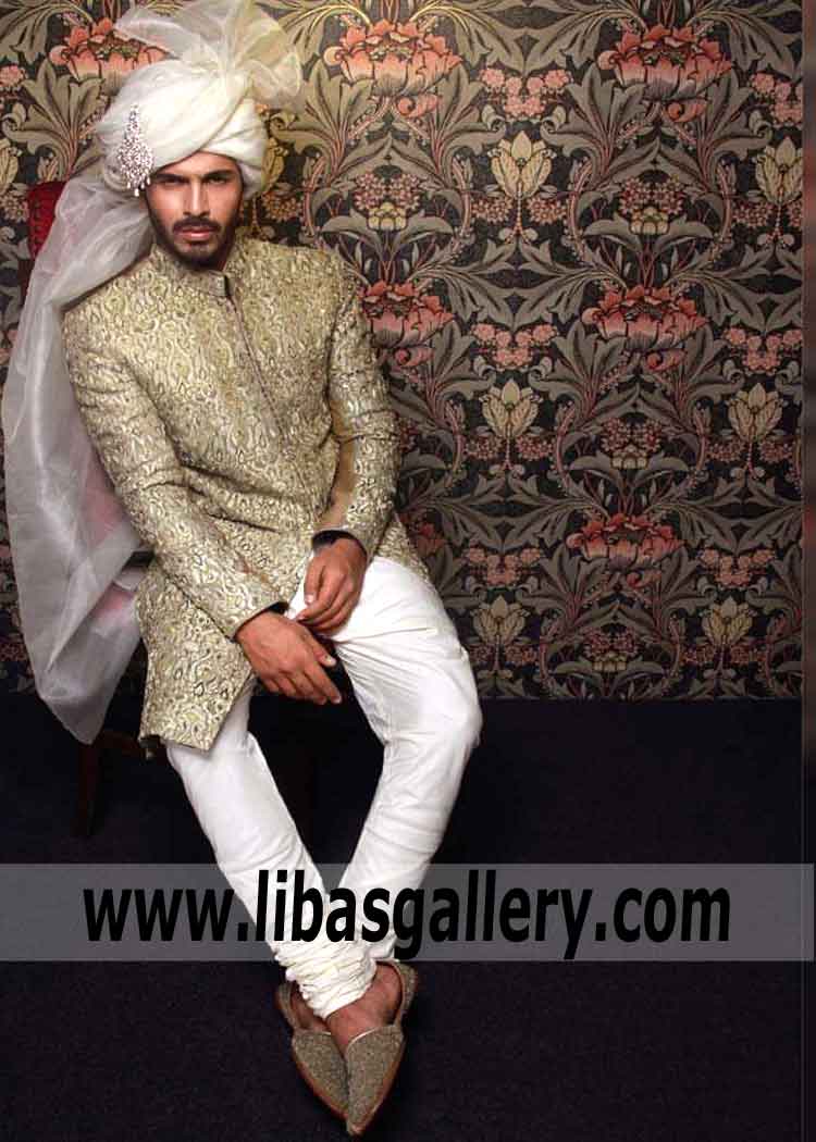 Embroidered and plain Pakistani Indian Wedding Sherwani Store UK USA Canada Australia Saudi Arabia Dubai. In a classic Sherwani, the Designer Infinite features the perfect amount of stretch for a comfortable, stylish fit. Give the gift of warmth and style. A classic fit Sherwani is the perfect gift for any guy.