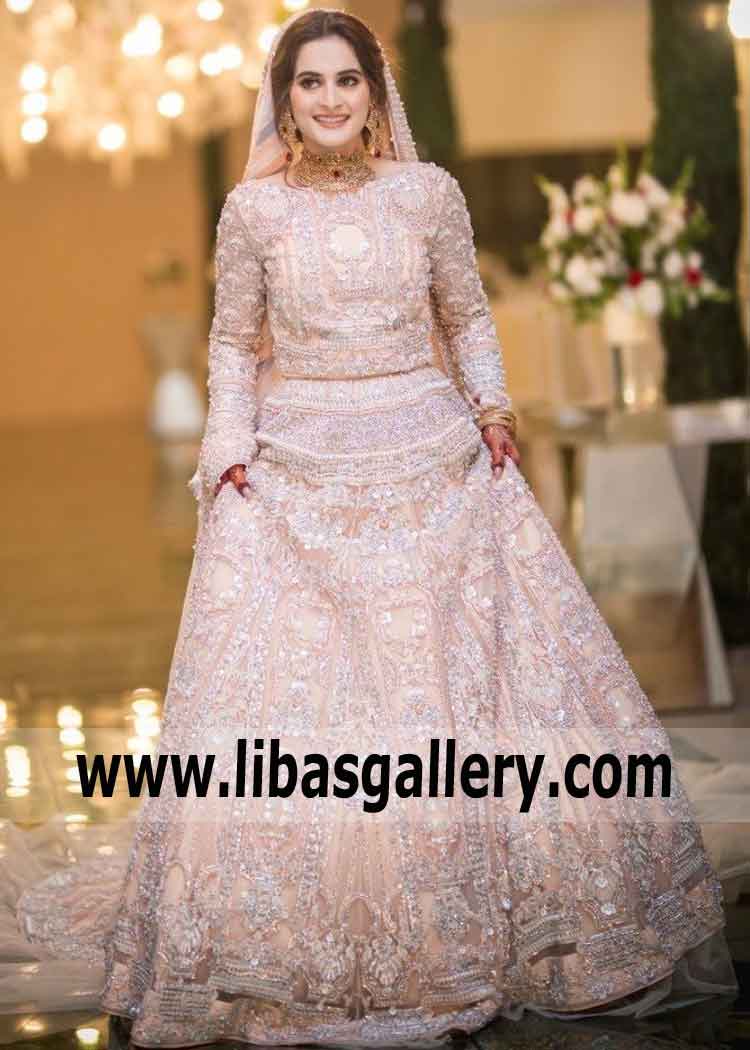 Showcasing the most comprehensive range of Desirable Erum Khan - Bridals - Wedding Dresses with Prices, Sparkle as you marry the love of your life in this exquisite wedding dress! The style is manifested in the embellishments details, and it is the details that set the mood for the whole wedding. Your Bridal dress Erum Khan is waiting for you. Free delivery in the USA, Canada, UK, UAE, Australia.