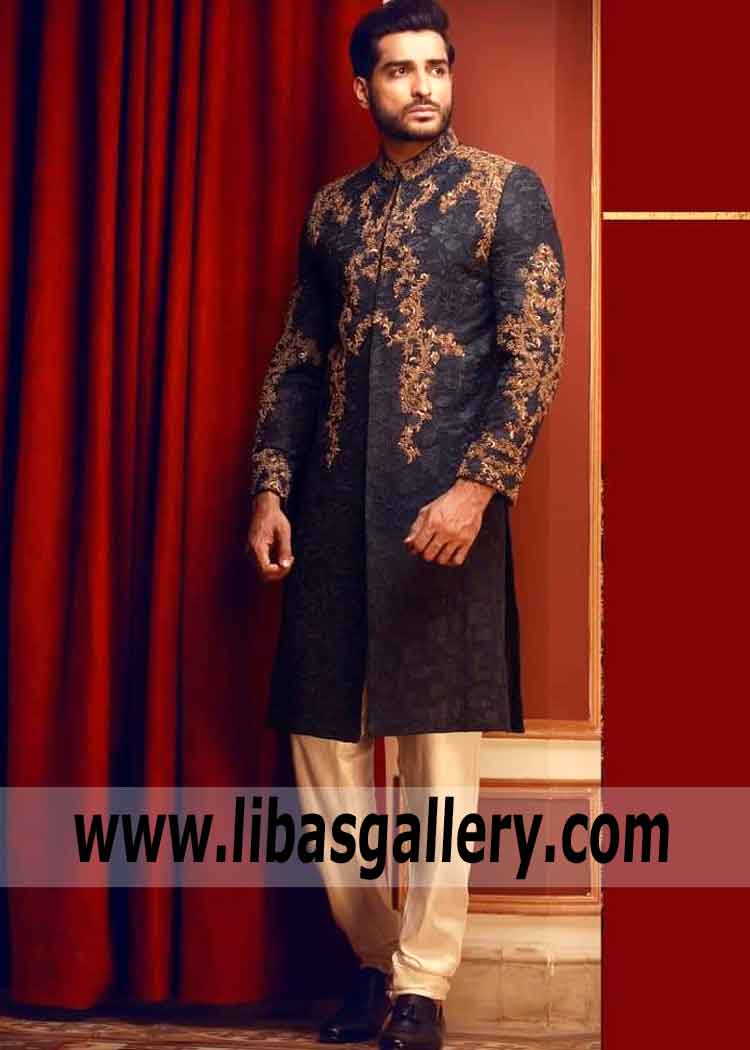 Shop a great selection of HSY - Bespoke Menswear Sherwani Made-To-Measure Perfectly Suited Designer Sherwani Wedding Sherwani Pakistan. the perfect Sherwani for all the season’s Wedding occasions. Get the latest styles, brands and selection in men`s clothing from libasgallery Men`s Clothing Store.