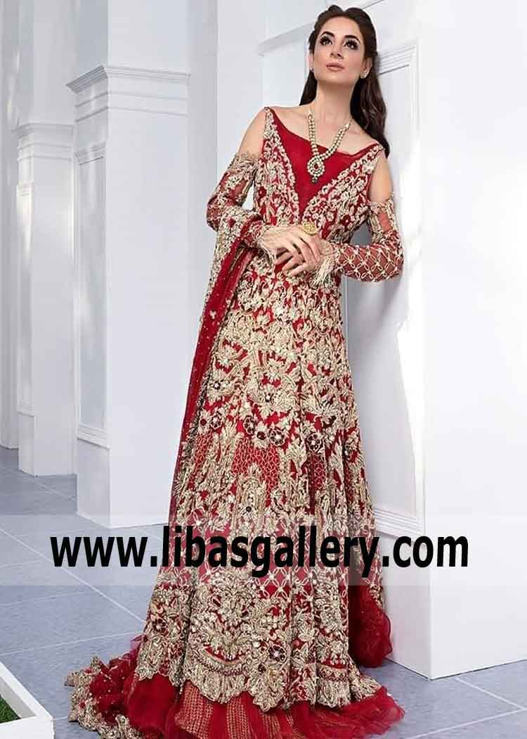 We offer expert Designer Tabya Khan - The most extensive range of Bridal Dresses for all aspects of your Wedding and Special Occasions. Make your wedding day extra magical in a beautiful anarkali bridal gown by Tabya Khan. If classic elegance is what you`re after, then you`ll truly adore this bridal Dress and all of its special features. creates a wonderful combination and an incredible image of a wedding dress. See the new Spring/summer 2020 collection at Boutique in USA, Canada, UK, UAE, Australia.