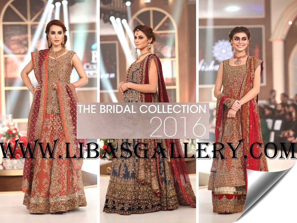 Most luxury fashion Designer Aisha Imran  Bridal Collection 2016 2017 at Telenor Bridal Couture Week UK USA Canada Pakistan India Australia Saudi Arabia Norway Sweden Scotland Dubai Behrain Qatar 