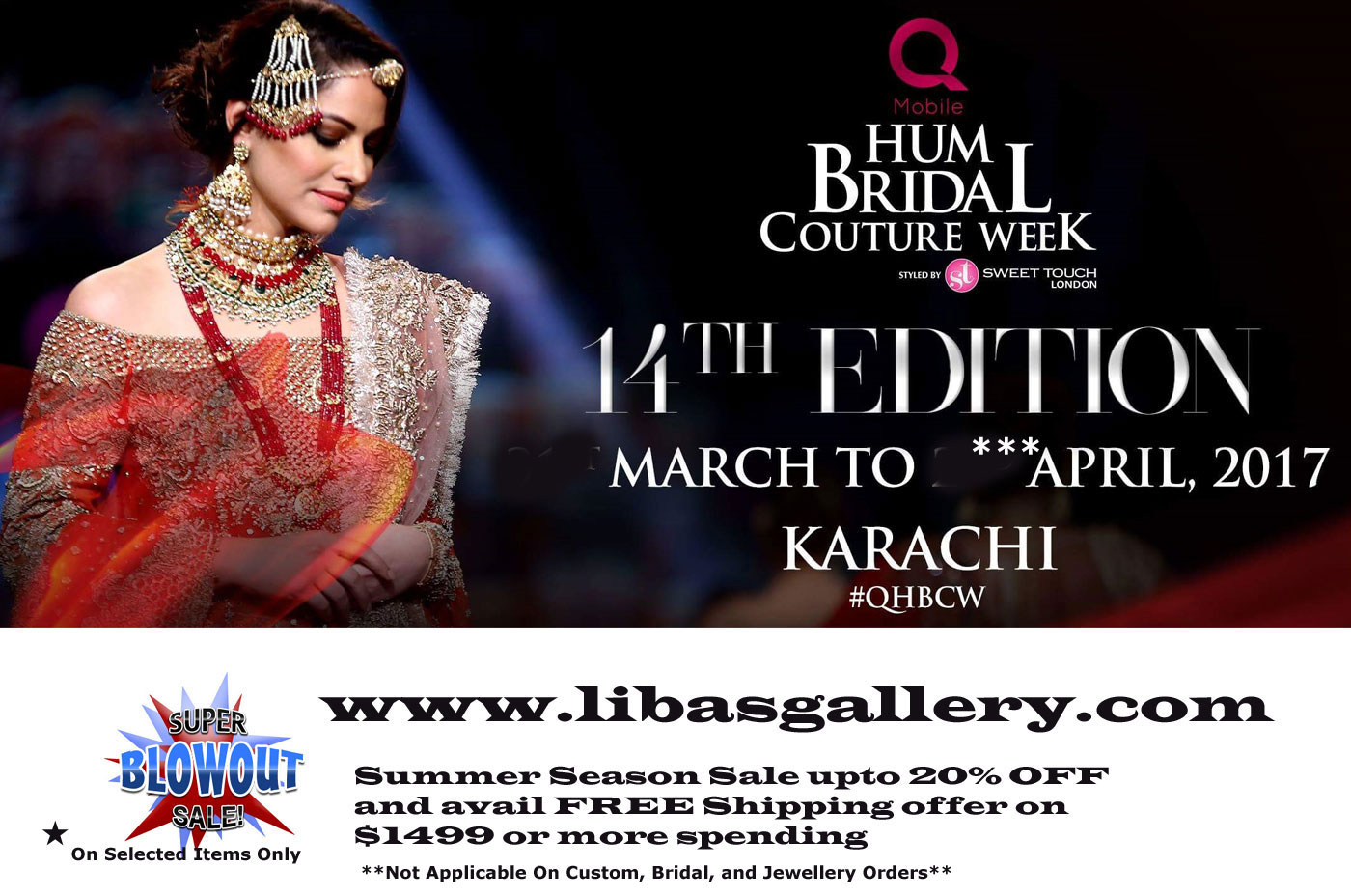 QMobile Hum Bridal Couture Week 2017 | THE Pakistan`s BIGGEST WEDDING SHOW | Shop Now