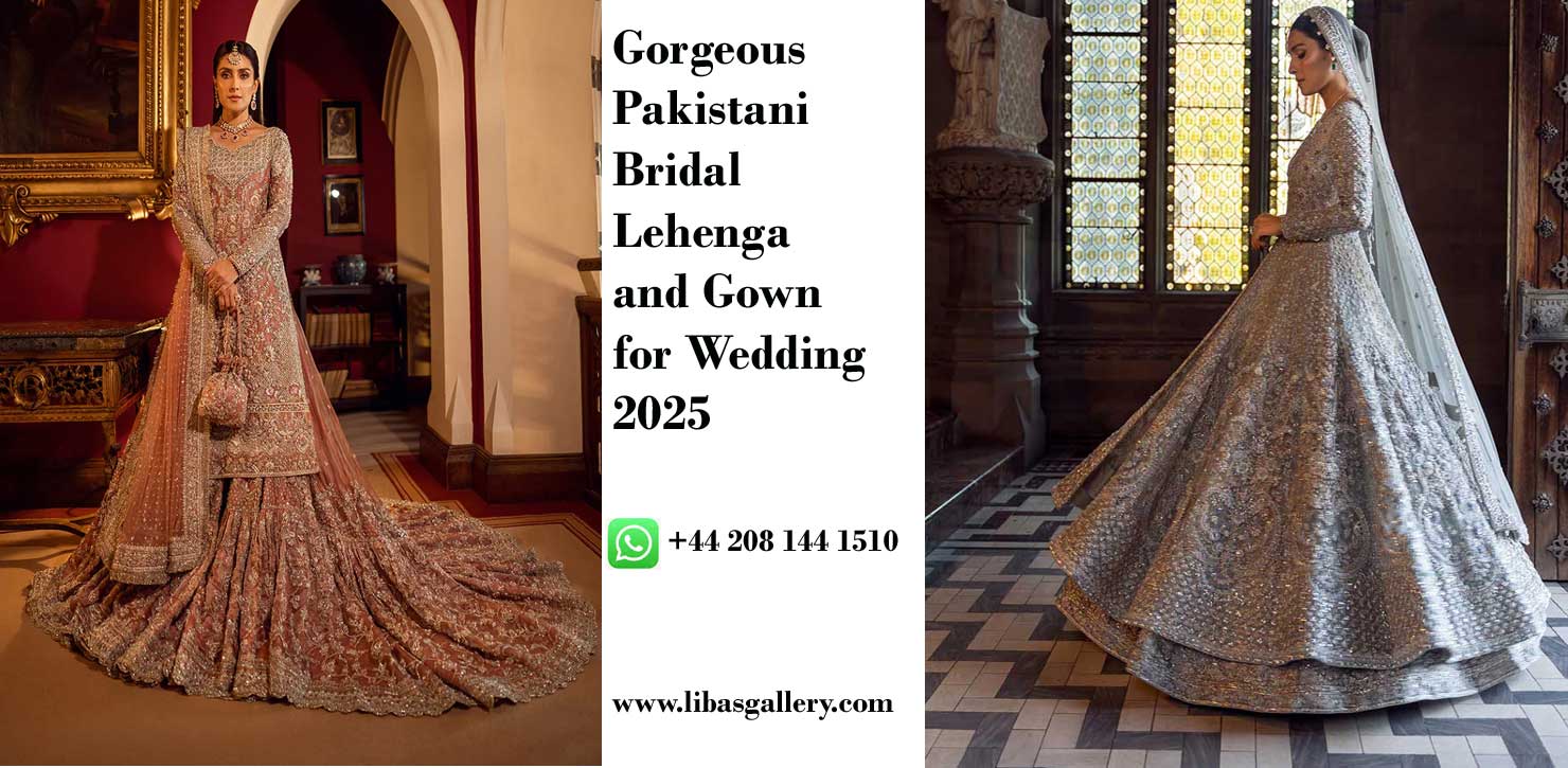 Amazing Farshi Gharara Bridal Gown and Lehenga Choli Styles for Grand Weddings 2025 Buy Complete hand work bridal set of your choice