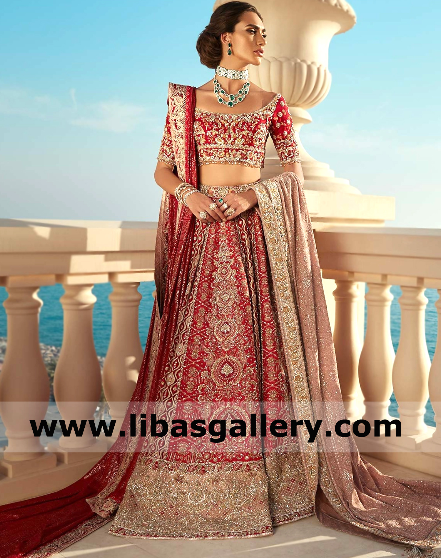 FARAZ MANAN RED BRIDALS COLLECTION 2020