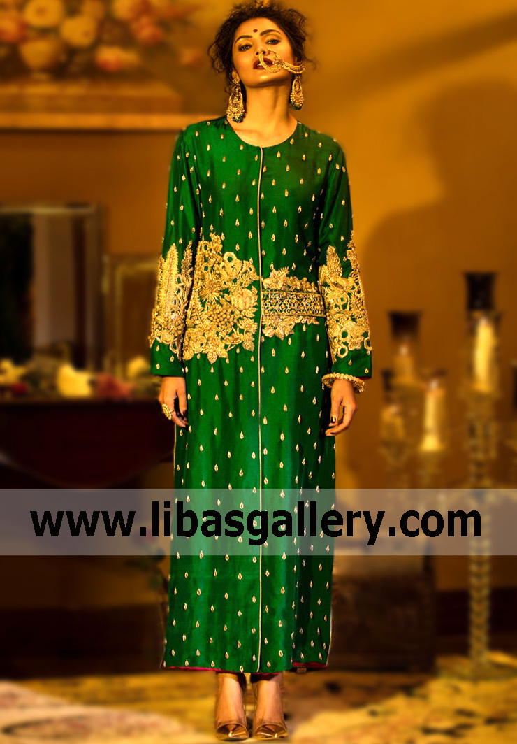 Discover 2021 hottest On-trend Evening Dresses Hussain Rehar High Fashion green Dress for Party and Formal Events Pakistan. We have put together the top looks, styles and colours for the 2021 wedding season. Explore the trends!