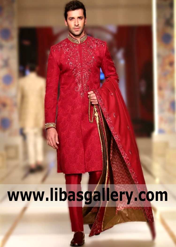 Shop with the best Jermyn Street Clothing Latest Groom Sherwani Suits Pittsburgh Pennsylvannia PA US Branded Groom Sherwani Suits, for any occasion. And what else can you say if a man in this Wedding Sherwani suit is simply gorgeous.