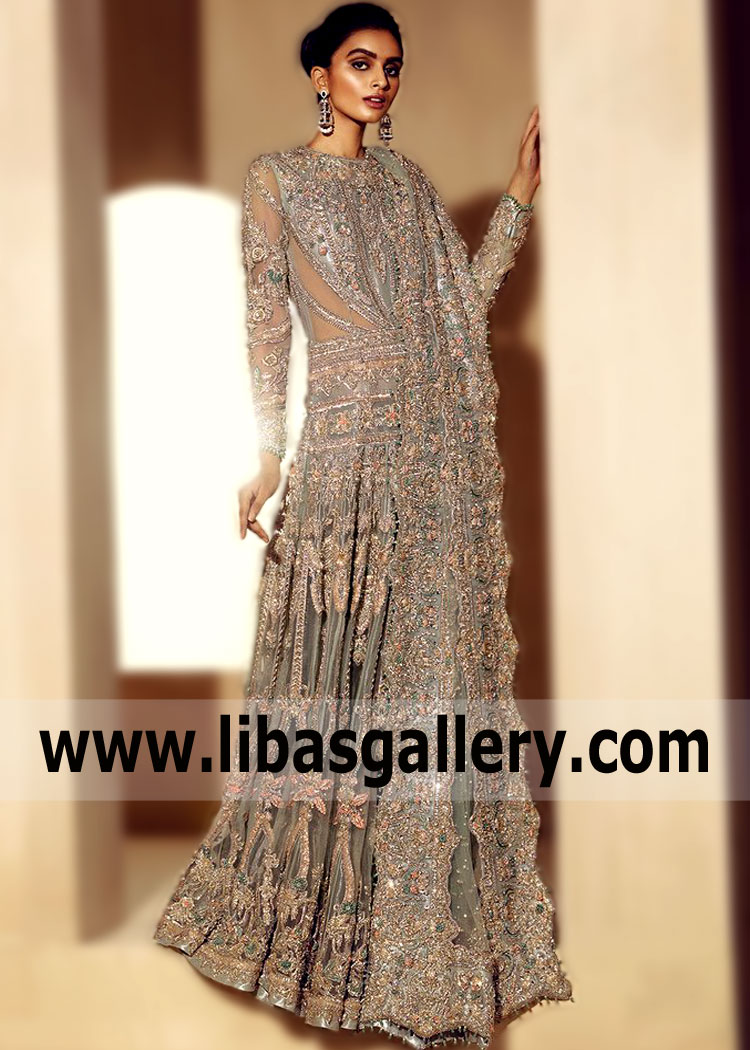 Discover the Latest 2021 Saira Shakira Bridal Maxi for Walima San Francisco California CA USA Pakistani Designer Bridal Maxi for Reception and the details of the offer Wedding dresses of the best quality, internationally renowned brands at very low prices
