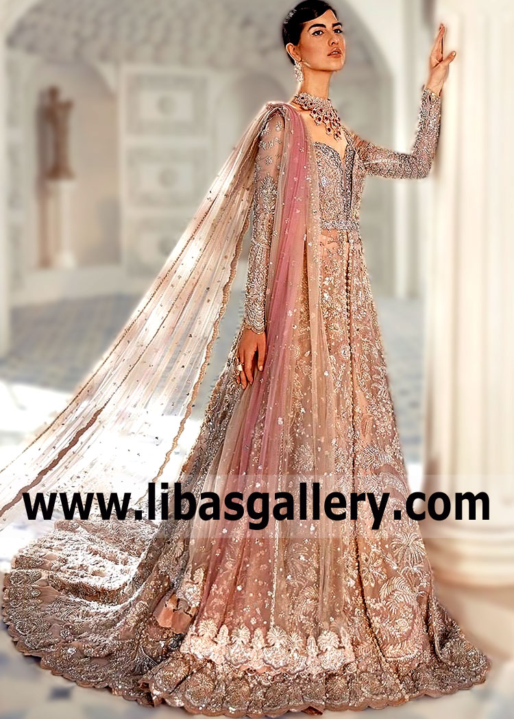 Every girl dreams of being the most luxurious bride on her wedding day. Only in the store libasgallery you will find perfect Brand New Wedding Lehenga Anarkali Pakistan Suffuse by Sana Yasir Walima Wedding Dresses of the highest quality.