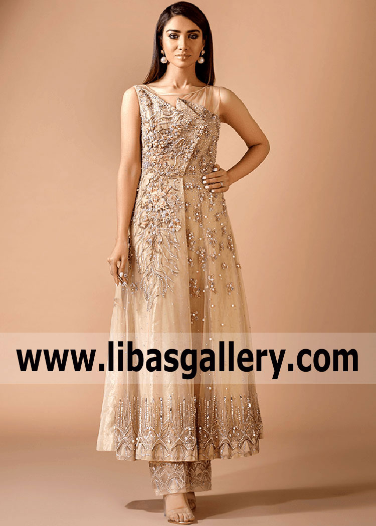 Uber talented designer Alishba and Nabeel Showing 2021 Latest Anarkali Frocks Pakistan long Frocks Anarkali Frocks Trouser Suit and best selling new collections exclusive for libasgallery UK USA Canada online shop.