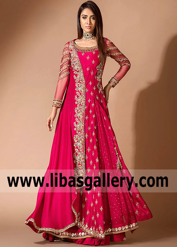 Catching the light Pakistani Evening Wear Anarkali gown Bellerose New York USA Latest Anarkali Sharara Suits. My newest Alishba and Nabeel Evening Bridal design in The embellished detailing and stones for the next season.