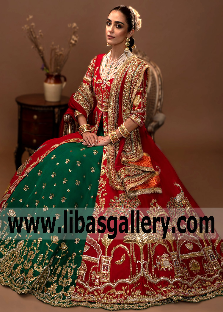 Ali Xeeshan Bridal Wedding Pishwas Bridal Dresses Frogner Oslo Norway Pakistani Bridal Outfit