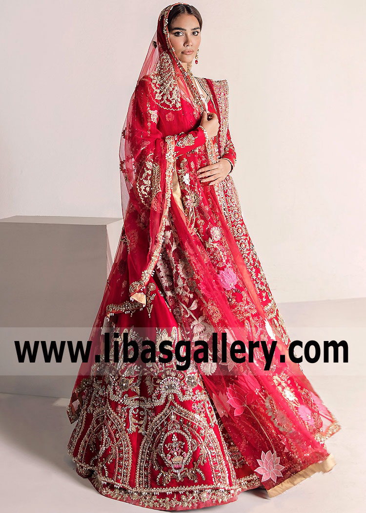 Vermilion Fleur Anarkali Gown