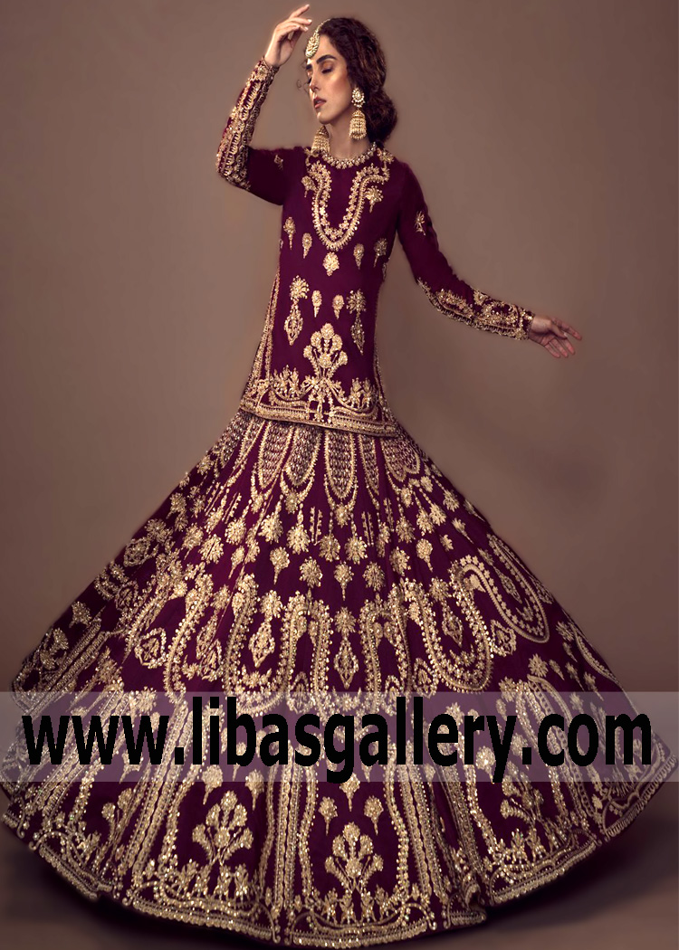 Latest Pakistani Wedding Lehngas Wedding Dresses Austin Texas TX US Ali Xeeshan Bridal Lehnga