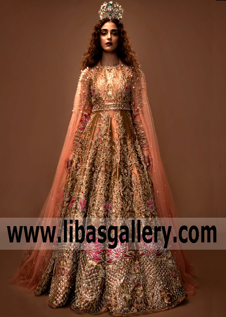Stunning Bridal Wear Ali Xeeshan Jersey City New Jersey NJ USA Maxi Bridal Wear for Valima Reception