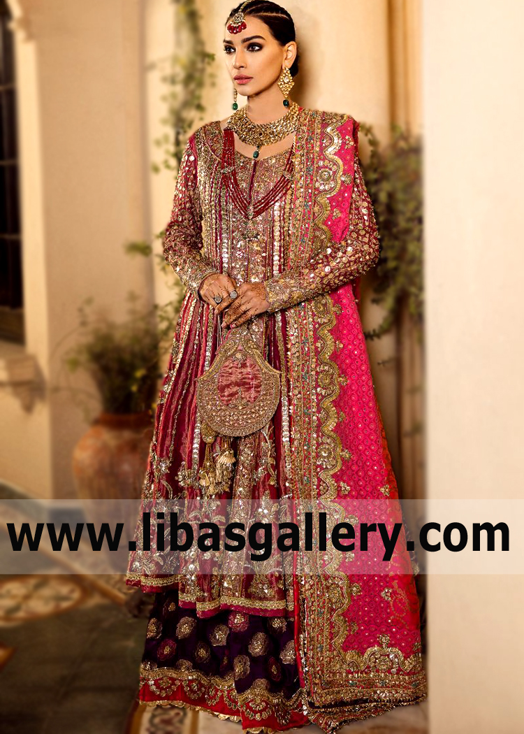 Pakistani Wedding Dresses for Barat Floral Park New York NY USA Ammara Khan Wedding Lehenga Collection