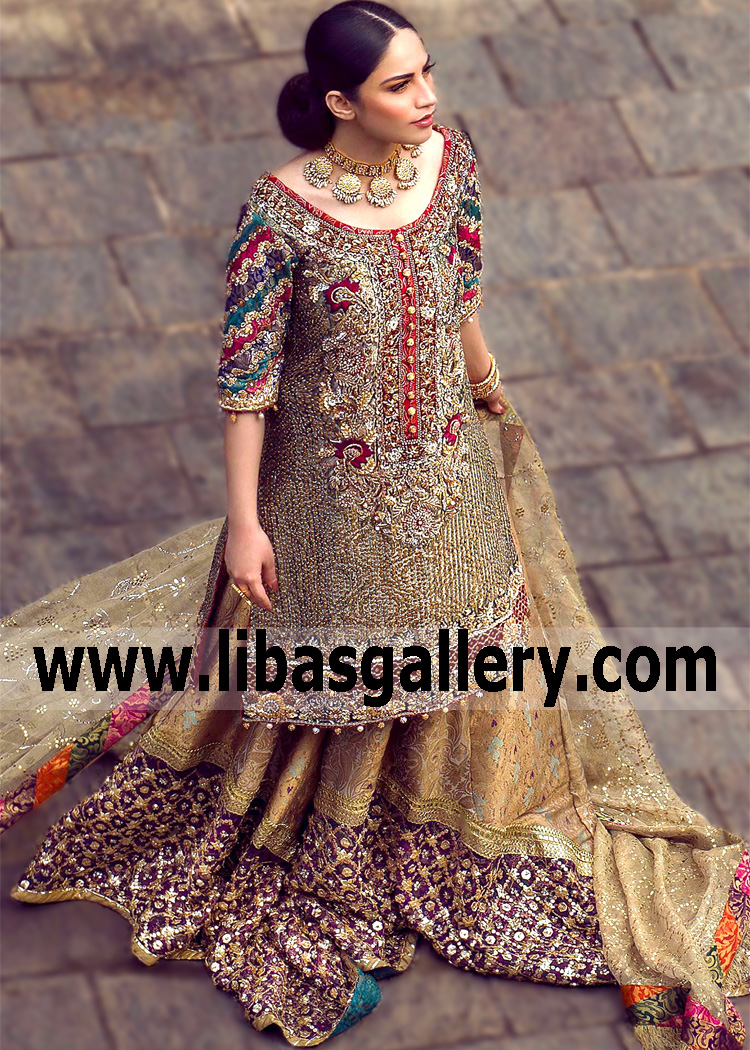 Indian Wedding Lehenga for Brides Latest Designer Annus Abrar Chata Patti Wedding Lehenga