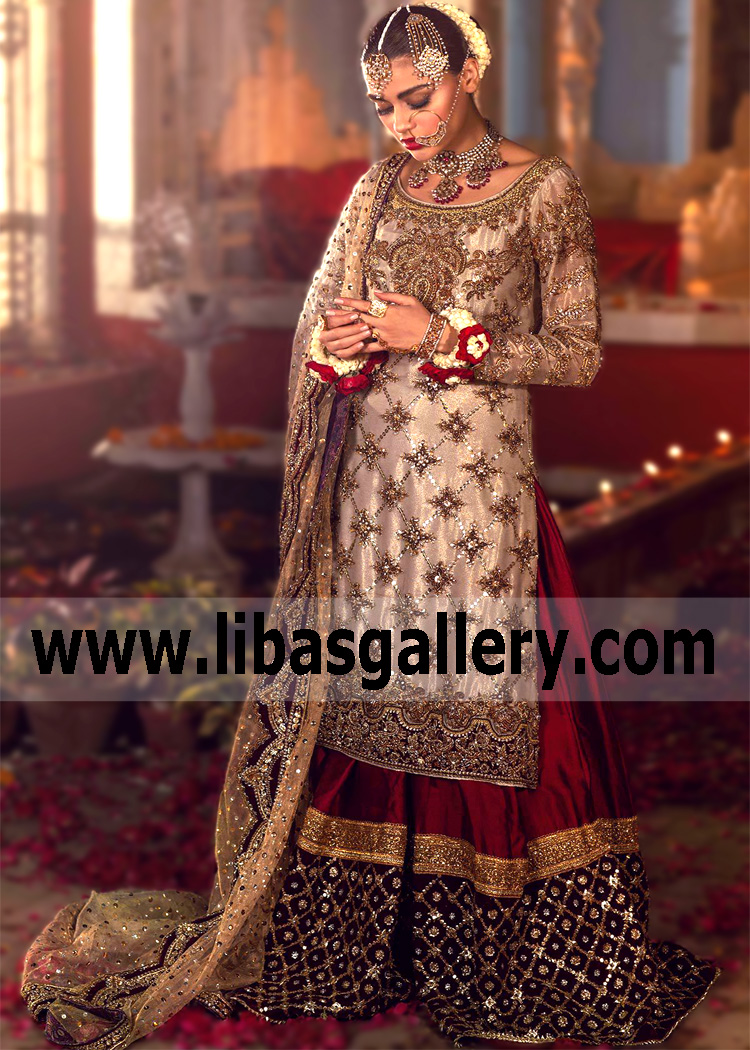 Pakistani Bridal Gharara Dresses Artesia California CA USA Pakistani Bridal Wear Gharara