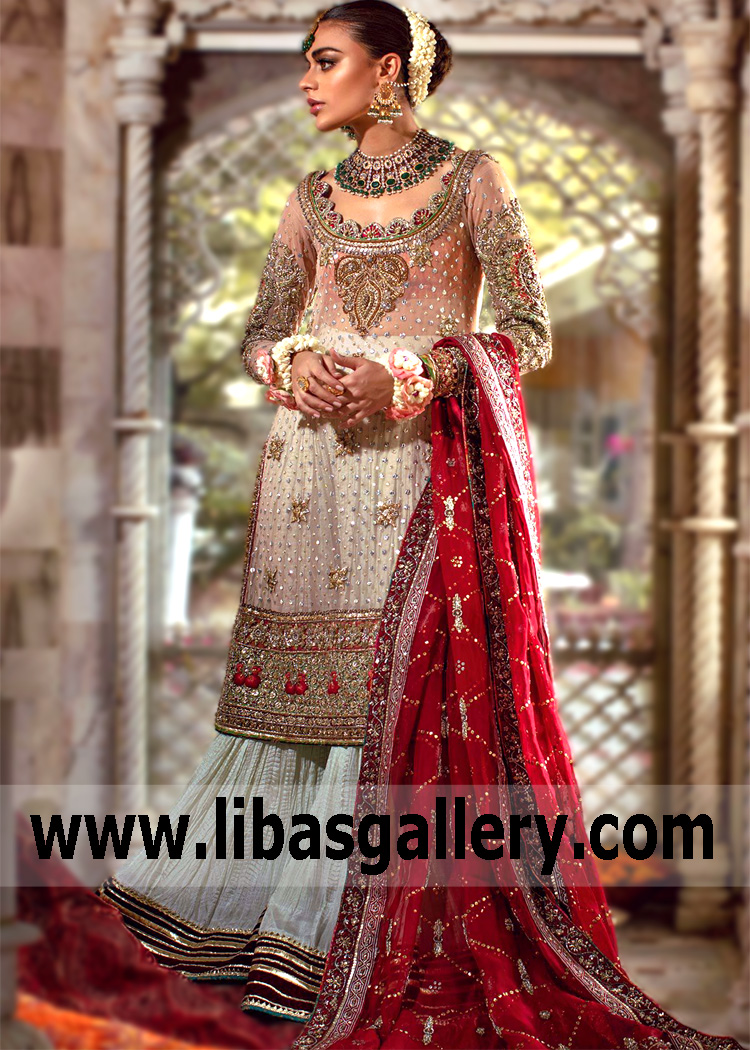 Pakistani Designer Annus Abrar Sharara Latest Sharara for Wedding California, Washington Buy Online