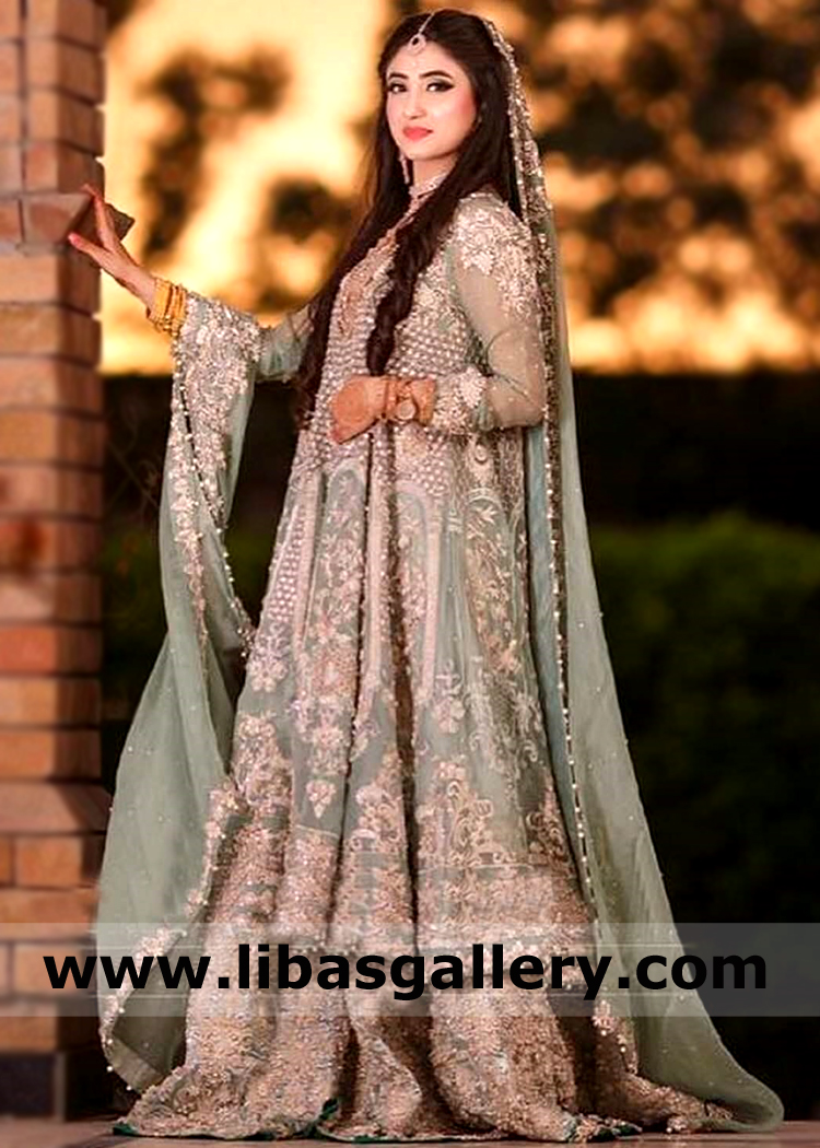 Cambridge Blue Brunel Wedding Anarkali