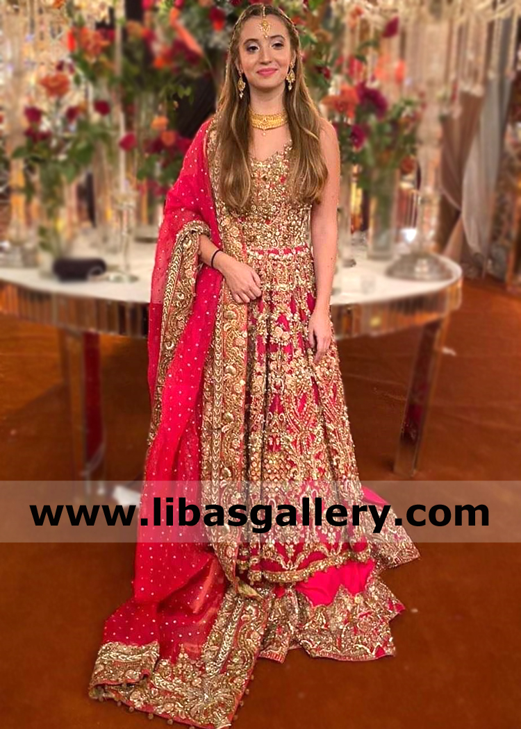 Sparkling American Rose Chabrier Wedding Gown