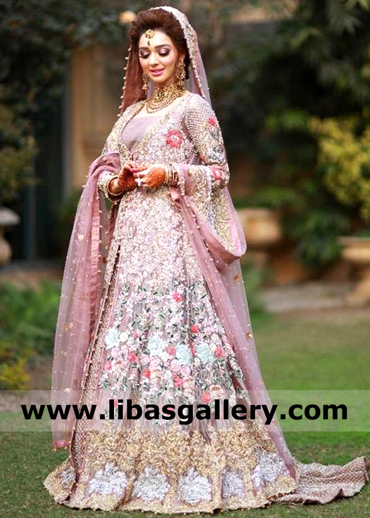 Rich Brilliant Lavender Anarkali Gown