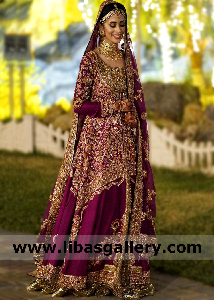 Bridal Wear Tyrian purple Bluebell