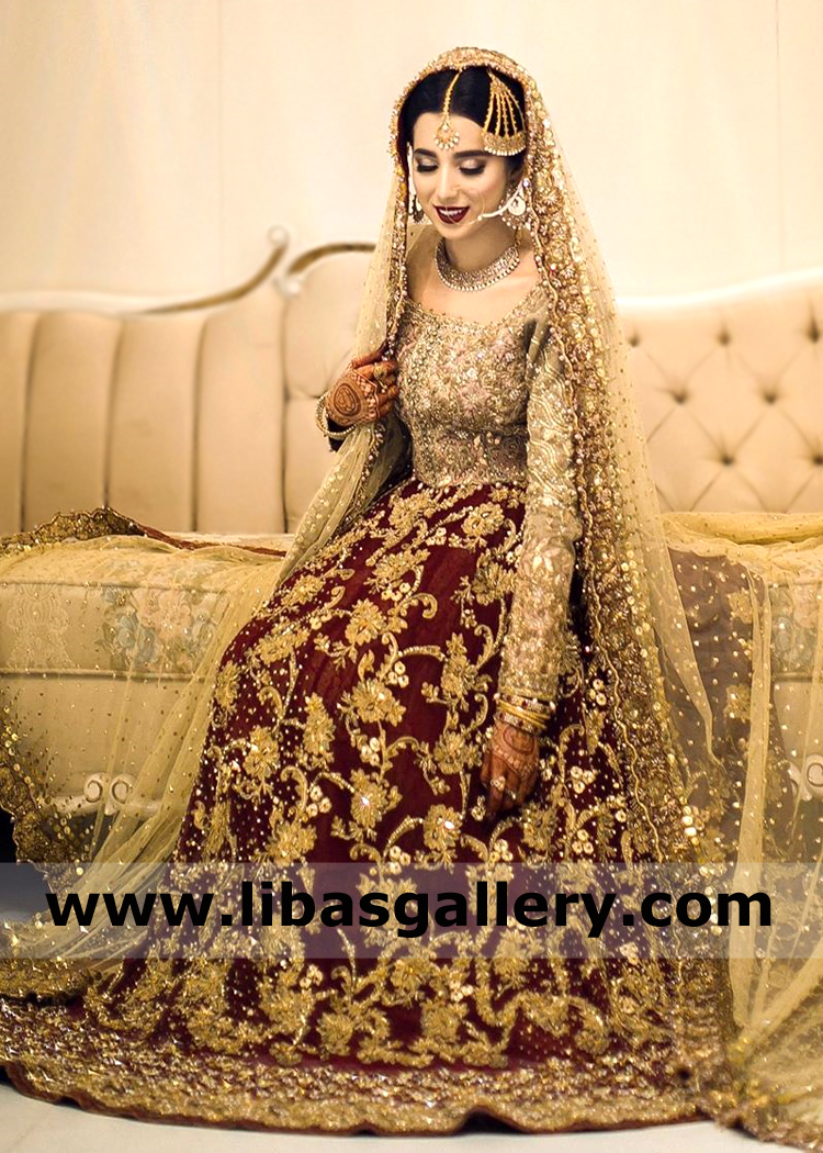 Rosewood Cedar Bridal Lehenga