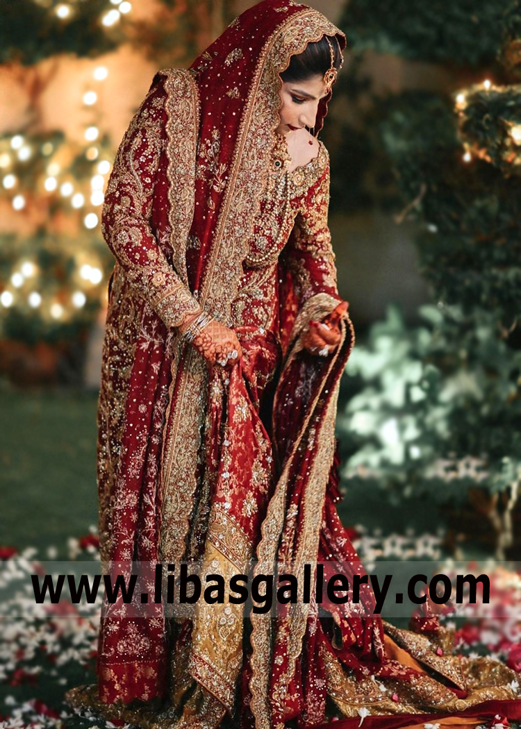 Barn Red Chabrier Lehenga