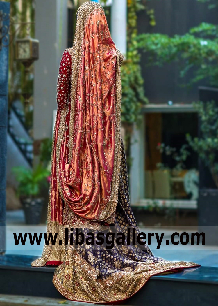 Classic Bridal Farshi Gharara Kansas City Missouri MO USA Designer Anamika Khanna Bridal Gharara