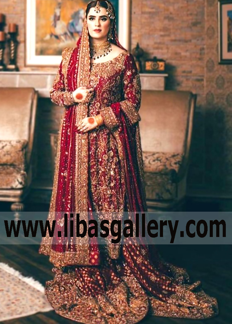 Traditional Red Crinum Glorious Lehenga
