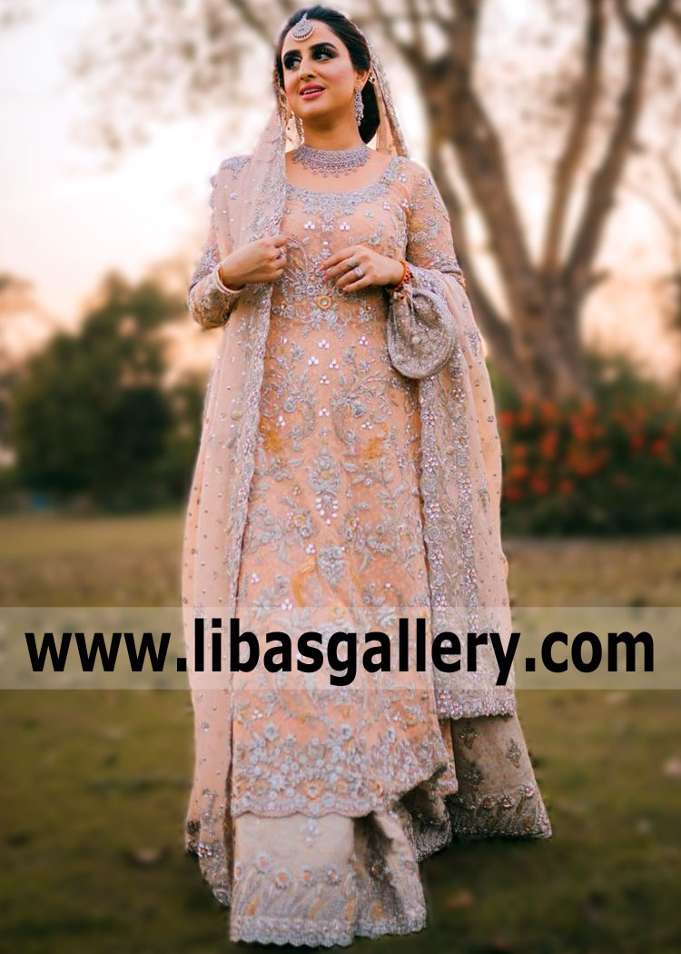 Pakistani Designer Bunto Kazmi wedding dress Austin Texas TX USA Pakistani Walima Bridal Lehenga Designs