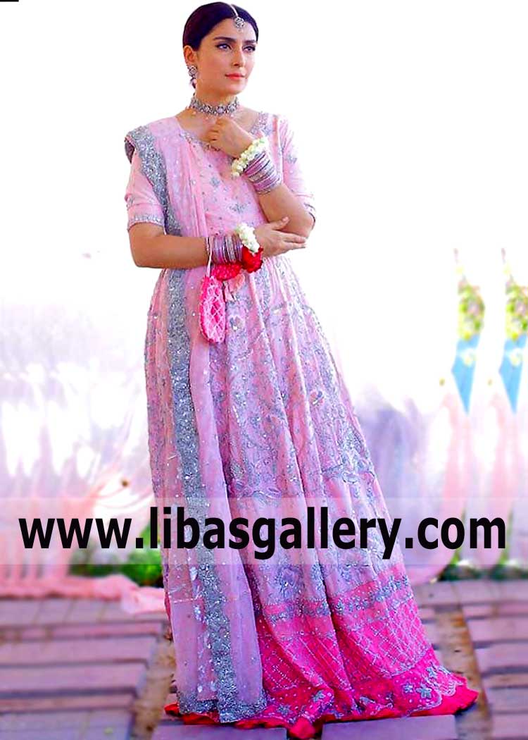 Cameo Pink Mackenzie Bridal Lehenga