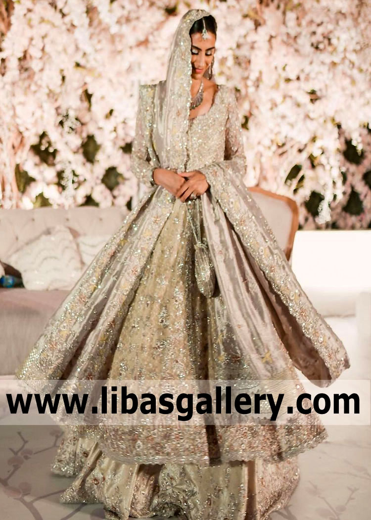 Bunto Kazmi Bridal Dresses Designs with Price Pakistani Bridal Walima Anarkali Lehenga