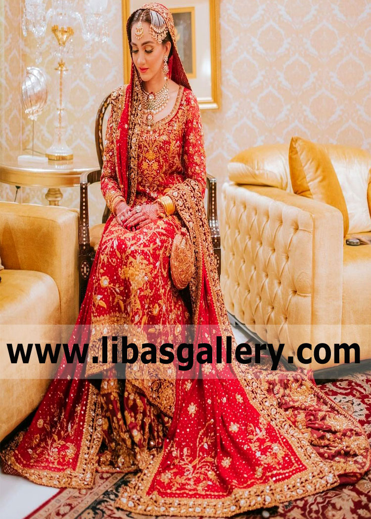 Latest Pakistani Bridal Gharara Dresses for Wedding Trendiest Pakistani Bridal Gharara UK USA Canada