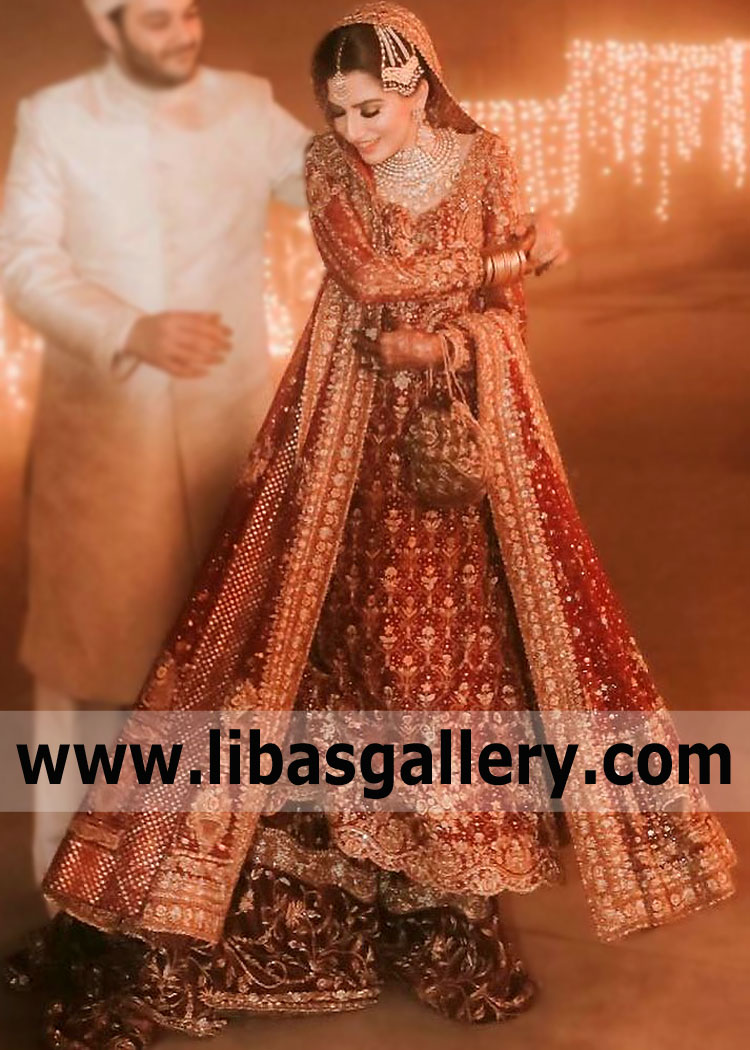 Majestic Bunto Kazmi Bridal Dresses Huntington New York NY USA Pakistani Bridal Sharara Dresses
