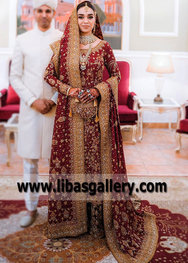 Pakistani Bridal Gharara Surrey London UK Dr Haroon Bridal Dresses Farshi Gharara with price