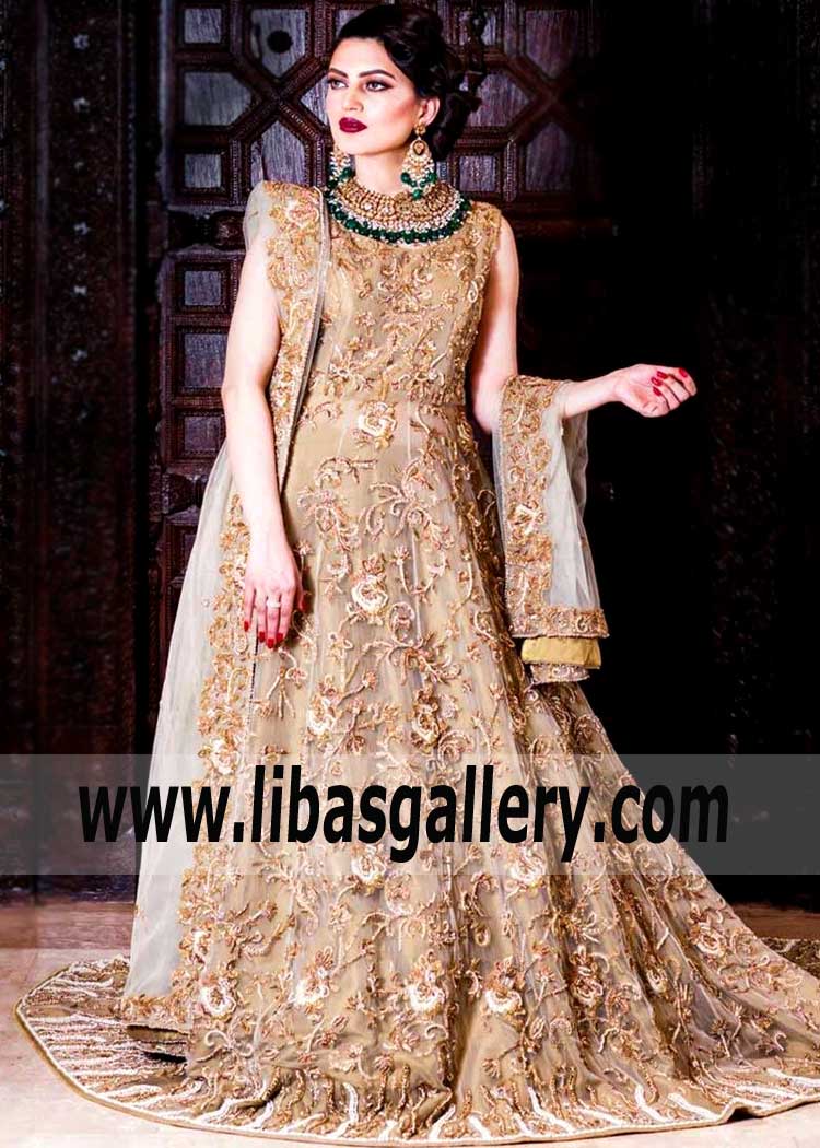 Lajwanti Bridal “Nur” Collection Wedding Dresses USA Sunnyvale California Designer Lajwanti Maxi for Reception Pakistan