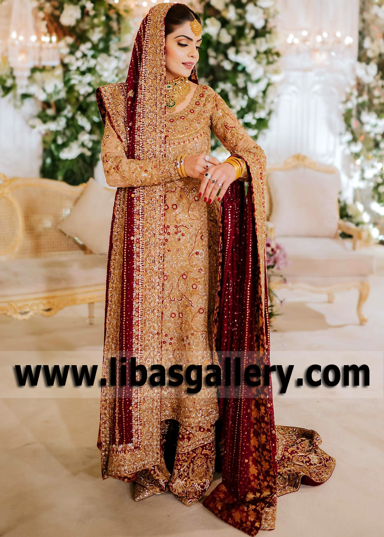 Buy Designer Dr Haroon Bridal Gharara USA Bolingbrook Illinois Bridal Gharara Shops Online