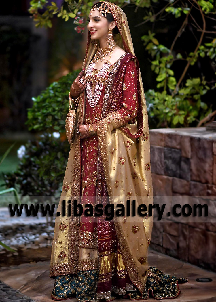 Pakistani Bridal Lehenga Surrey England UK Buy Pakistani Designer Bunto Kazmi Bridal Lehenga