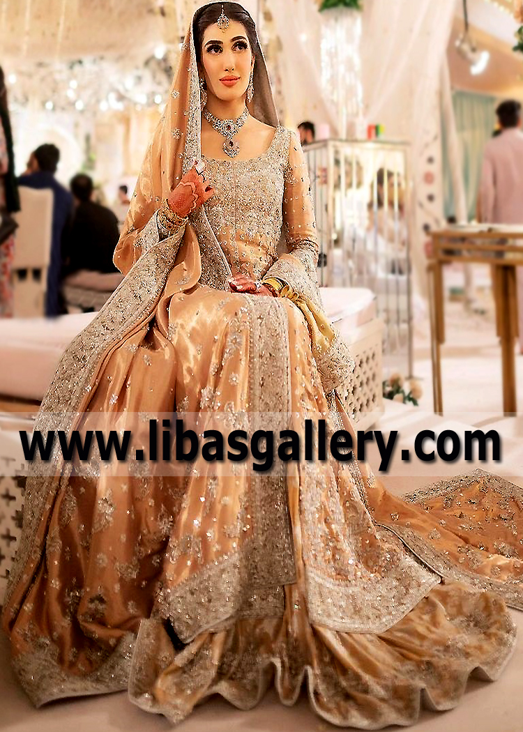 Burlywood Fleur Bridal Anarkali Dress