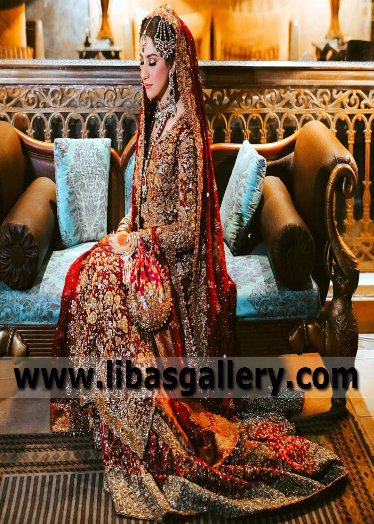 Red Orange Lily Lehenga