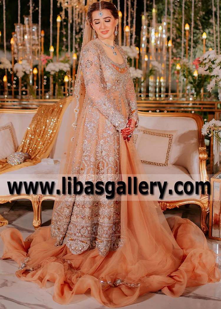 Pakistani Bridal Lehenga Newcastle London UK Sania Mustakiya Latest Bridal Lehenga Designs