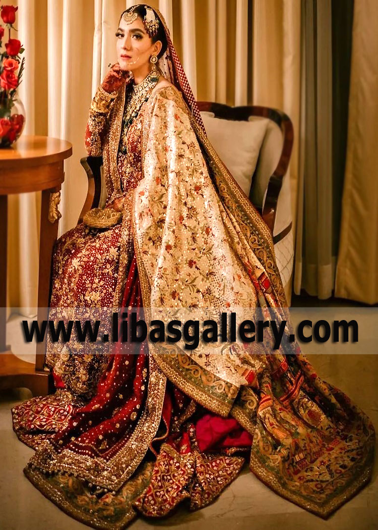 Rosewood Mantle Traditional Wedding Dress