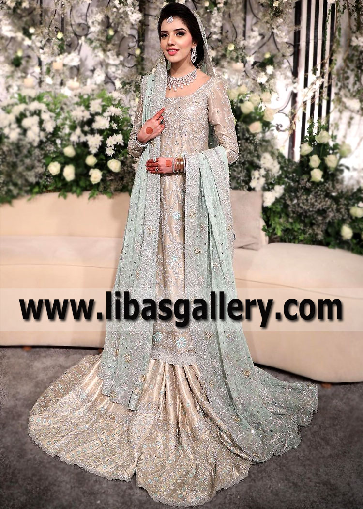 Pakistani Walima Bridal Dresses Pittsburgh Pennsylvannia PA USA Designer Lehenga for Walima Bride