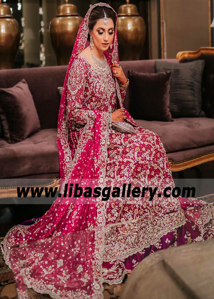 Utah Crimson Traditional Pakistani Bridal Dress