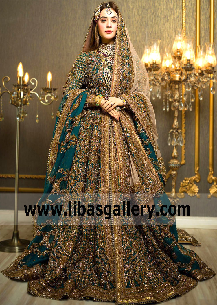Pakistani Bridal Wear Saddle River New Jersey NJ USA Designer Bridal Anarkali Lehenga Designs