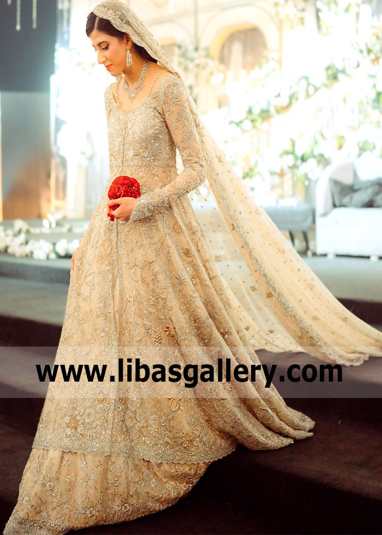 Ivory Ovule Latest Nikah Dress for Bride