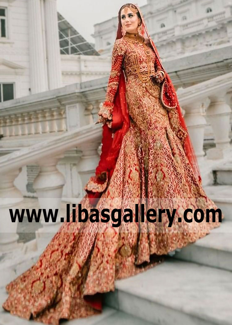 Modern Red Bridal Dresses Traditional Red Bridal Maxi Designs Faraz Manan Bridal Dresses For Wedding Day