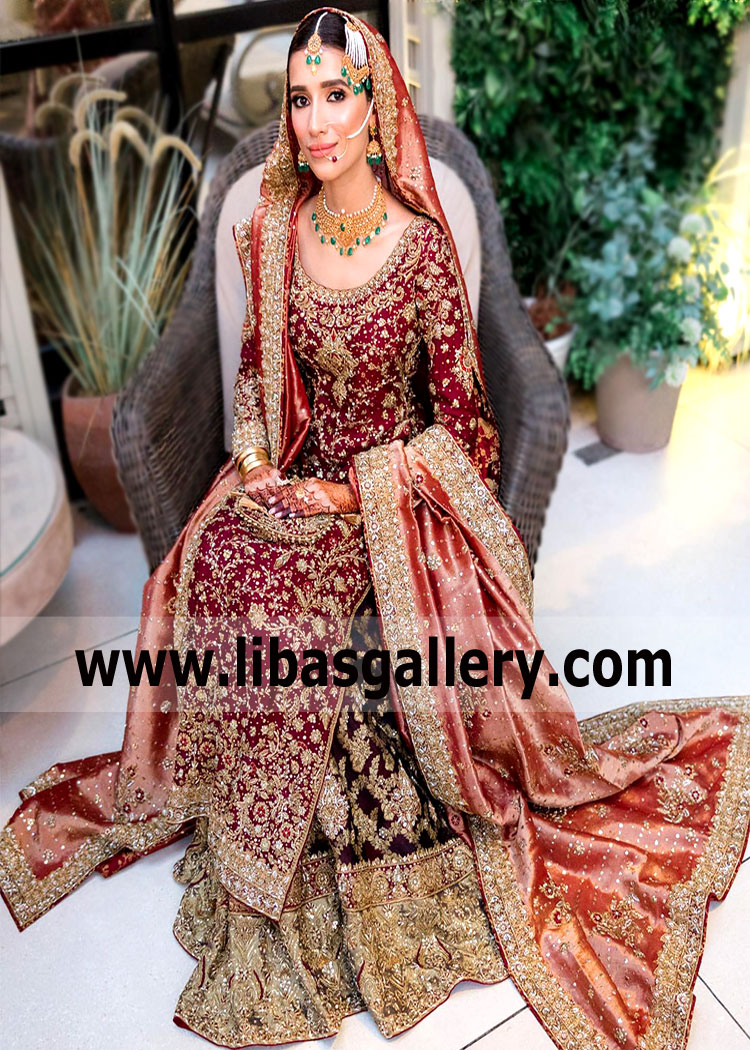 Traditional Red Wedding Lehenga Pakistan Designer Dr Haroon Wedding Lehenga Dress Pakistani