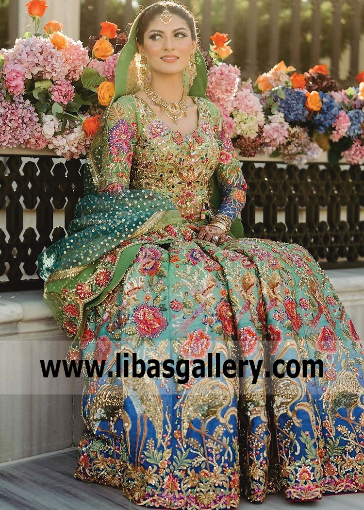 Designer Nomi Ansari Bridal Wear Lehenga Pakistani Bridal Wear Lehenga UK USA Canada Australia